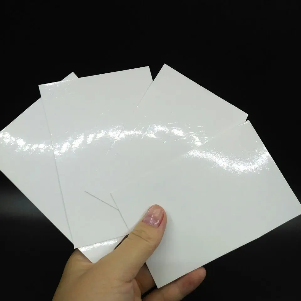 A4 Waterproof printable glossy clear destructible eggshell sticker vinyl paper