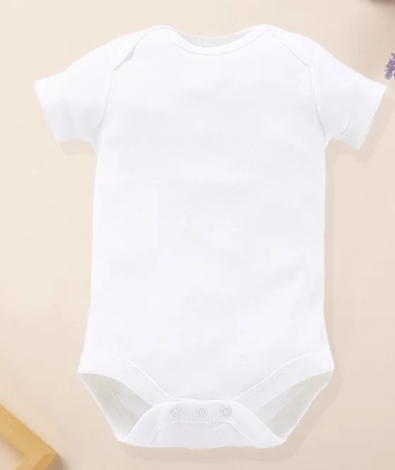 High Quality Infant And Toddler Clothing Short Sleeve Cheap Baby Bodysuit White Cotton Baby Clothes Wholesale