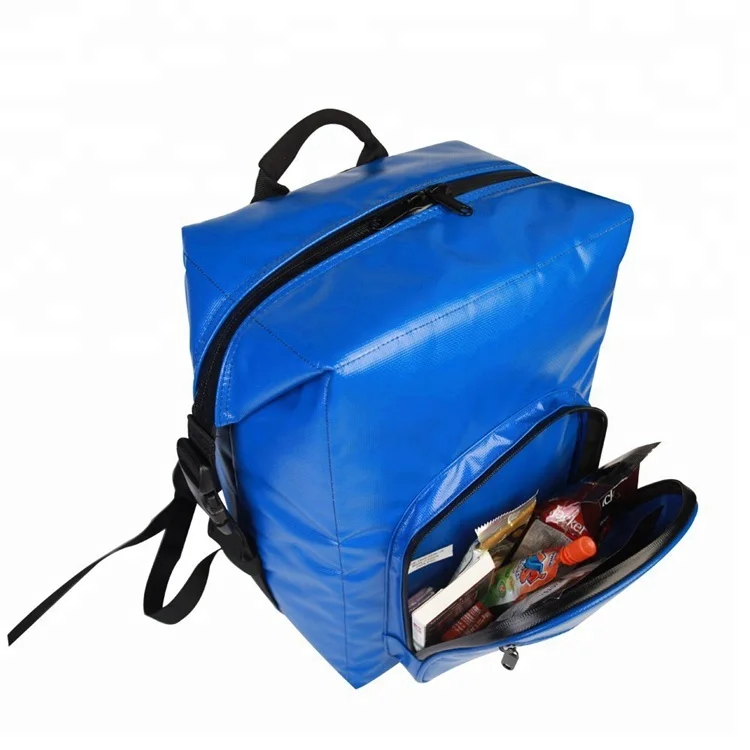 Сверхмощный рюкзак с рулонным верхом и закрытой подкладкой из ПЭВА 500D, водонепроницаемый рюкзак-холодильник из ПВХ с ланч-боксом
