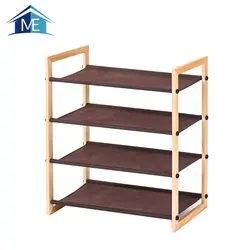 4-tiers  Shoe Organizer Rack, Simple Shoe Shelf with NON-WOVEN Design for Home