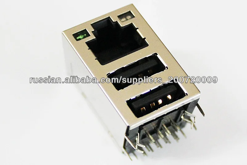 двойной usb-разъем с rj45 магнетизм модуль