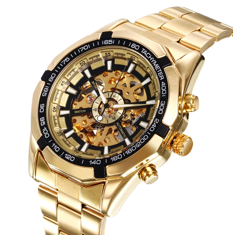 Мужские механические наручные часы-скелетоны на заказ роскошные мужские часы с пользовательским логотипом автоматические