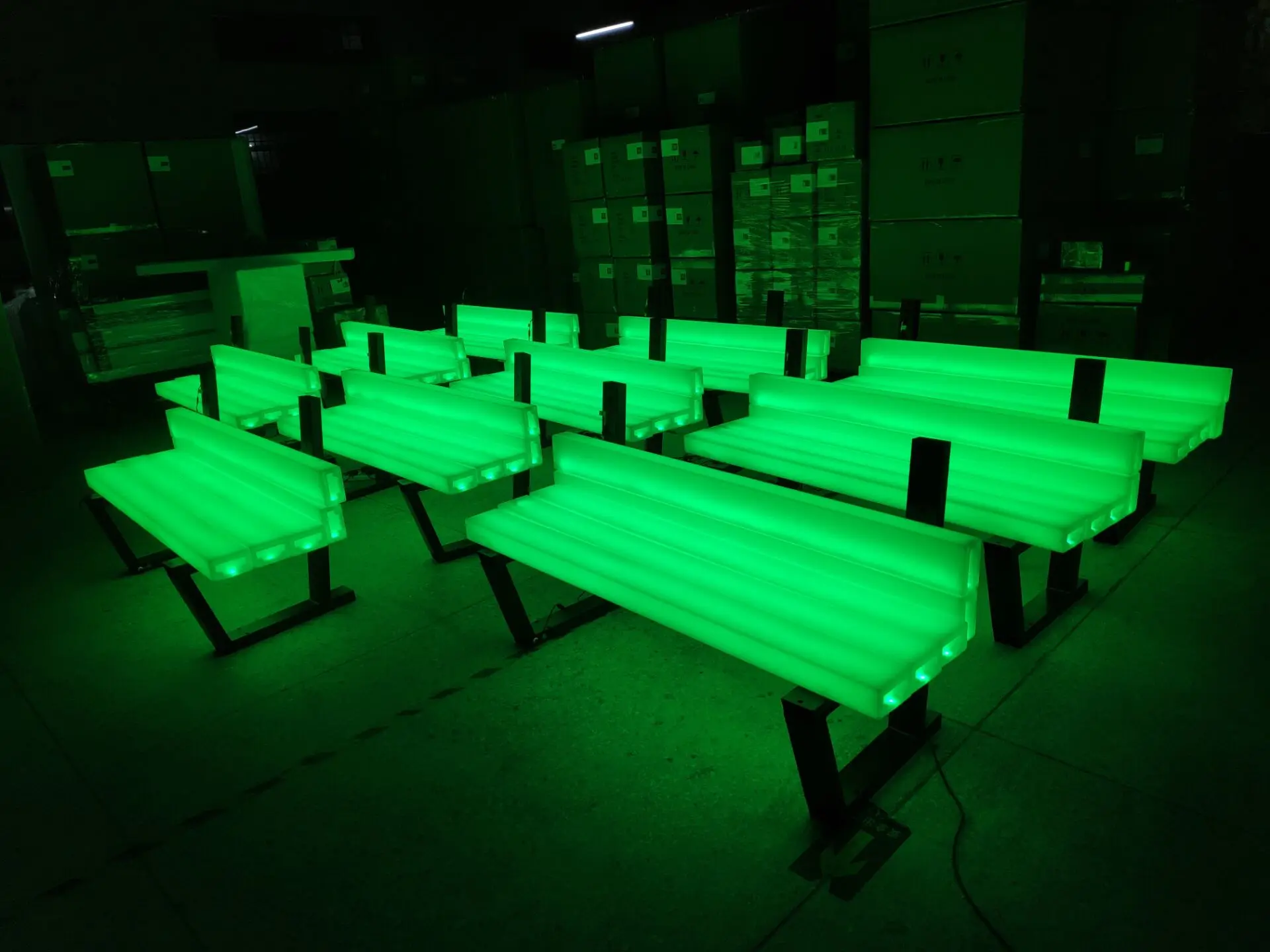 2020 best selling outdoor furniture glowing plastic garden swing chair