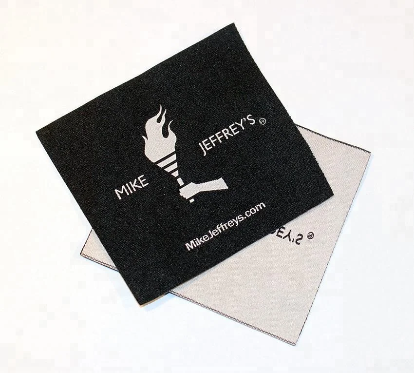 High Density Custom Square Woven Clothing Label Tag