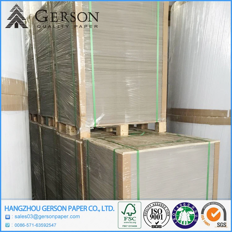 
Gram 230-450gsm Recyclable One Side White Coated Duplex Paper with Grade AAA 