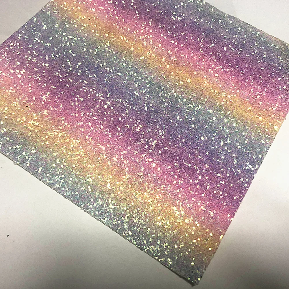 hot sell plain rainbow glitter vinyl for crafts to usa market