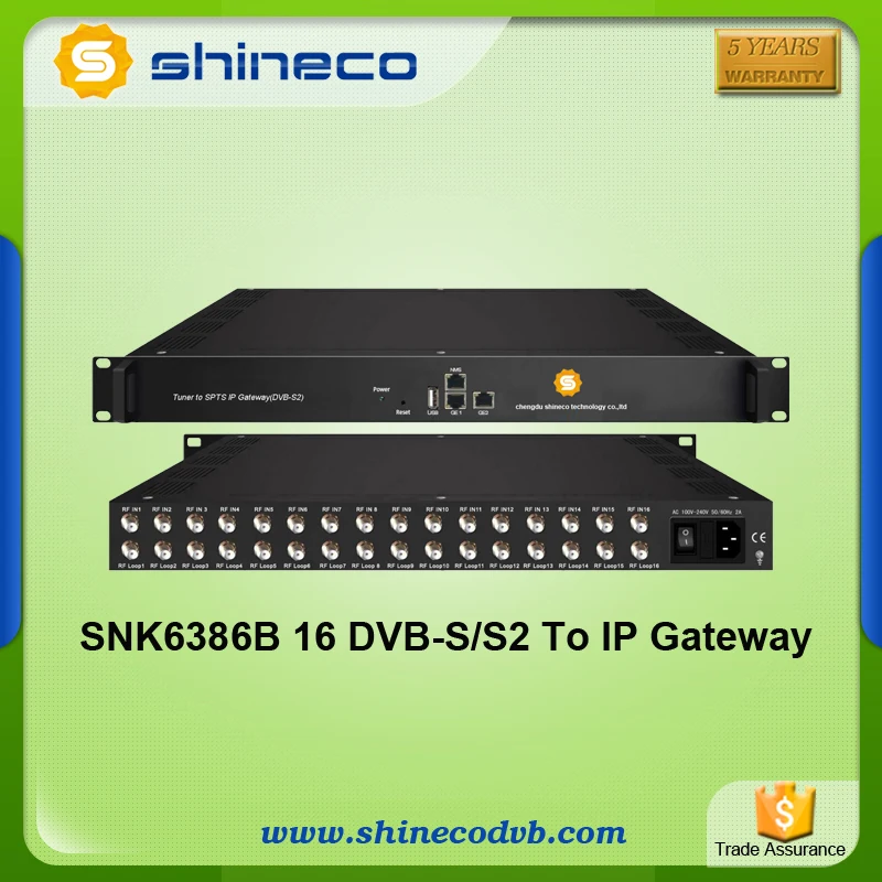 2017 Newest 16 DVB-S2 to 512 IP output IPTV Gateway
