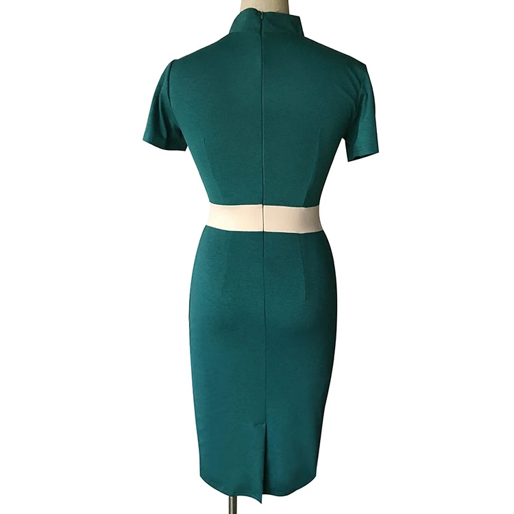 
Wholesale Latest Design Women Formal Office Career Pencil Dress One Piece 
