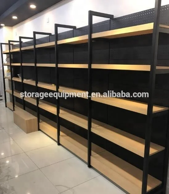 Modern Style Wooden Retail store display shelf for product display