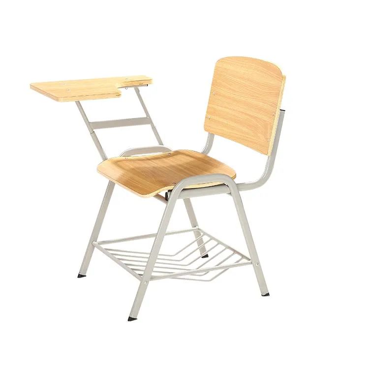 Использованная популярная классная мебель, школьные стулья с подлокотником