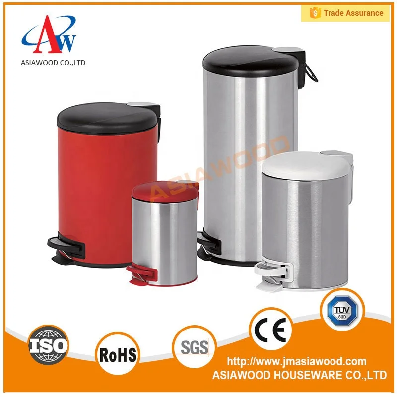 Stainless steel pedal waste bin foot step garbage bin for bathroom and Kitchen(AWB104)