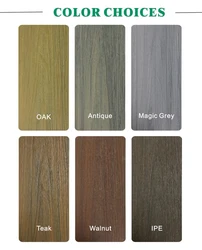 wpc solid floor tiles exterior decking 3-strip compound flooring