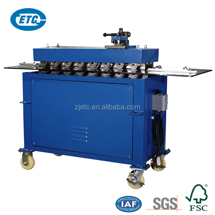 Rectangular 2200W HVAC duct Pittsburgh lock forming machine / lockformer machine for sale