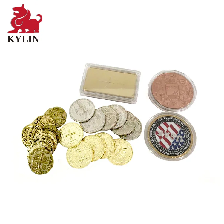 OEM Factory Direct Selling Souvenir Metal Craft 3D custom gold metal Pirate coins