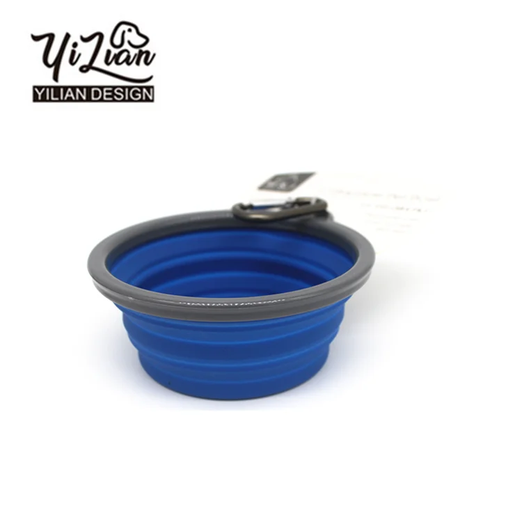 2-pack Foldable dog bowl, food grade BPA free, collapsible expandable cup cutlery pet dog cat food water  portable travel bowl