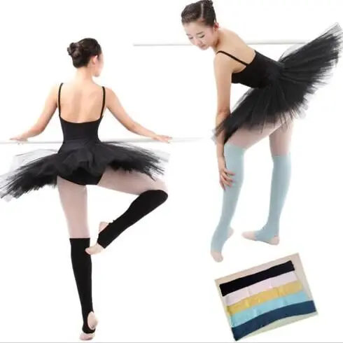 Adult Girls Wholesales Plain Winter Ballet Leg Warmers Acrylic Knitted Legwarmers