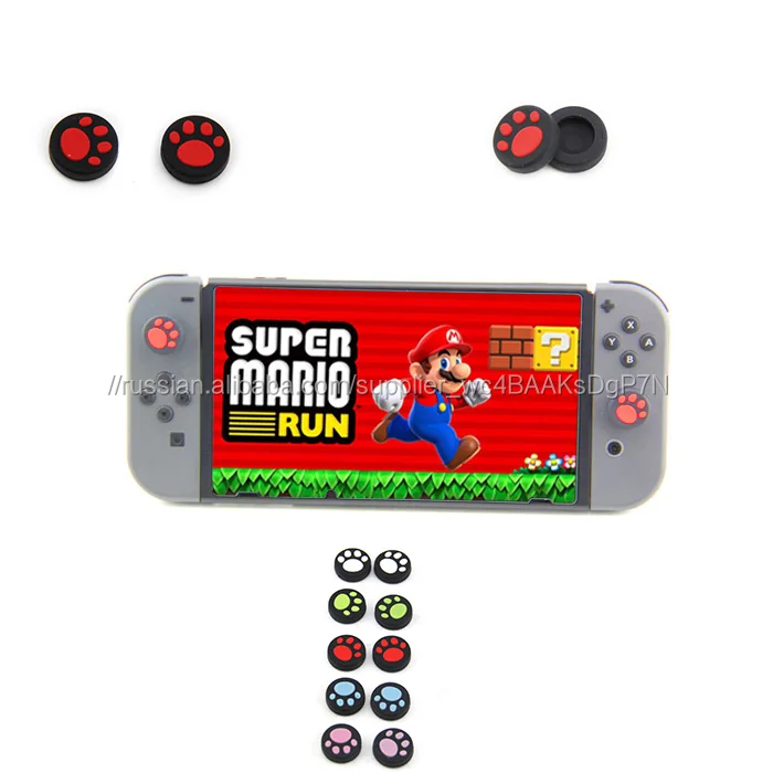 Высокое качество милый кот Paw Claw силиконовые аналогового Стик для Nintendo Switch радость-Con контроллер