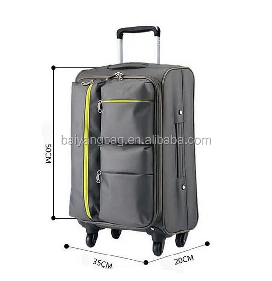 2023 High Quality Custom Polyester Travel Trolley Luggage Bag with Spinner Wheels Factory Price Unisex Suitcase with Lock