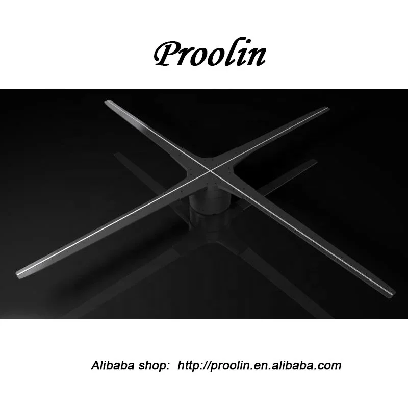 China factory supplier best cheap 3D hologram fan displayer 50*50cm ,1600cdm brightness holographic wifi APP Cloud management
