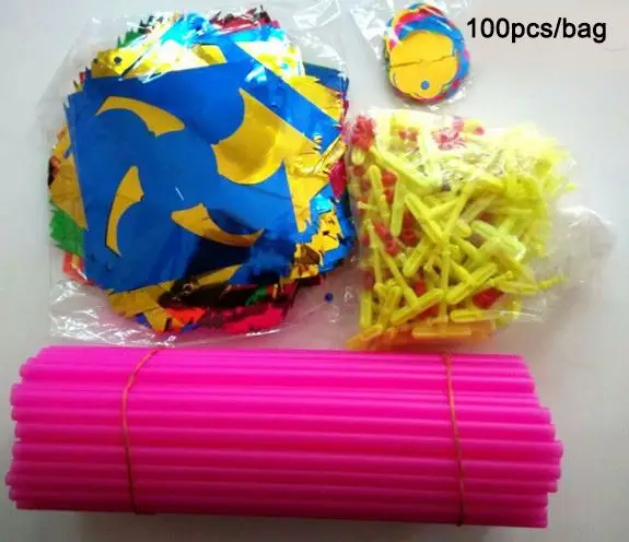 Plastic Laser small Memories toy windmills sheets small windmills