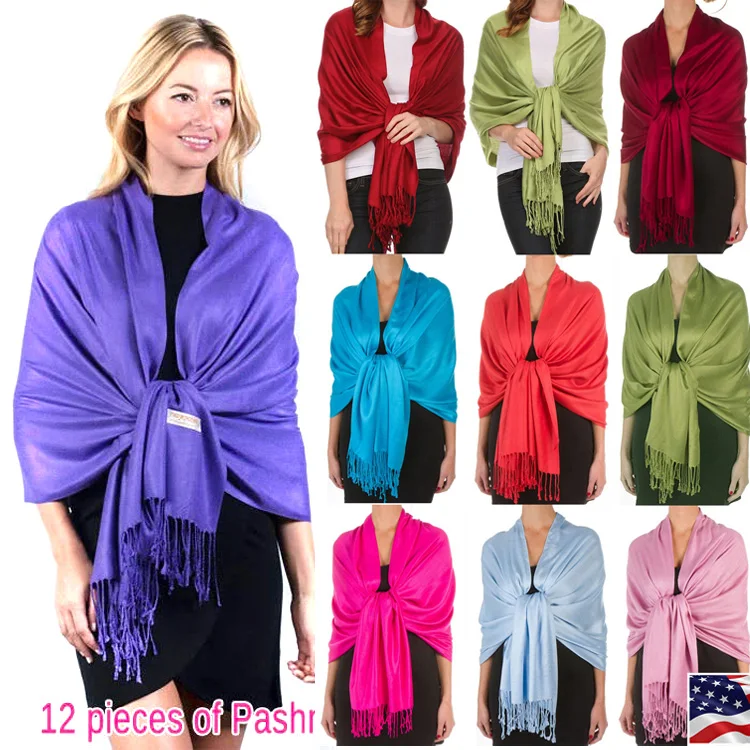 Top Fashion Viscose Cotton Lurex Cheap Pashmina Shawl Scarf Scarf With Good Offer