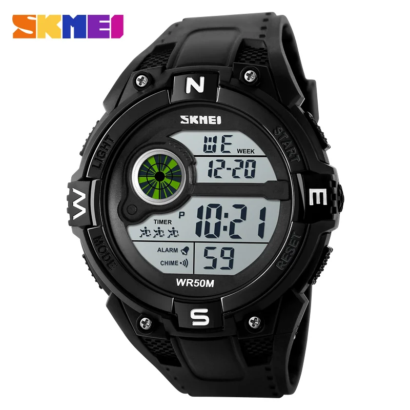 5 bar chime hand watch factory relojes moda count down timer men sport digital watch skmei 1279
