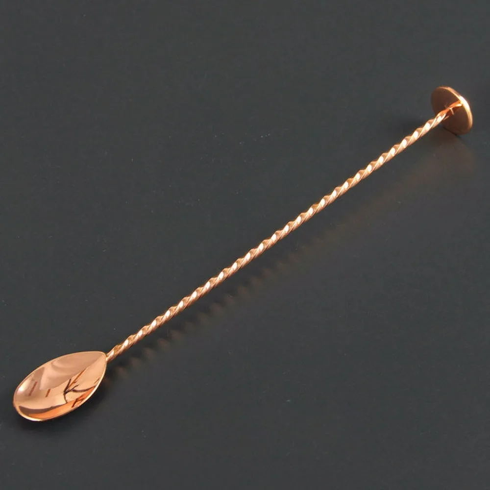 28oz 18 oz Boston Cocktail Shaker Barware Set 2oz Measuring Jigger rose gold Twisted Mixing Spoon