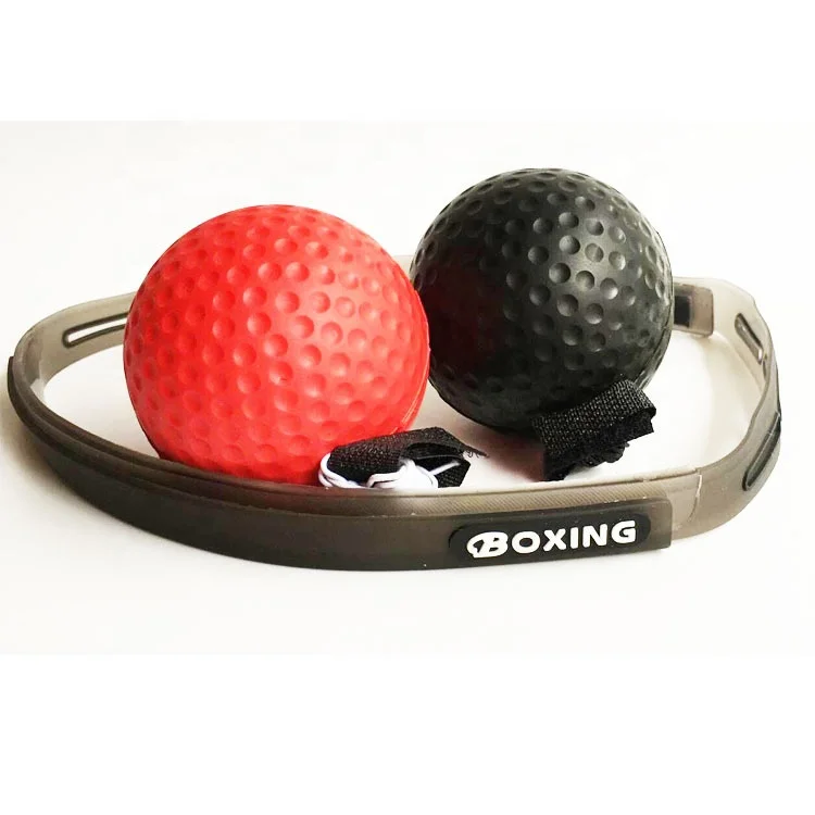 2021 Hot Amazon hot sale PU rubber Soft and hard training Boxing magic Ball Boxing reflex Ball With Silicone sweat Headband