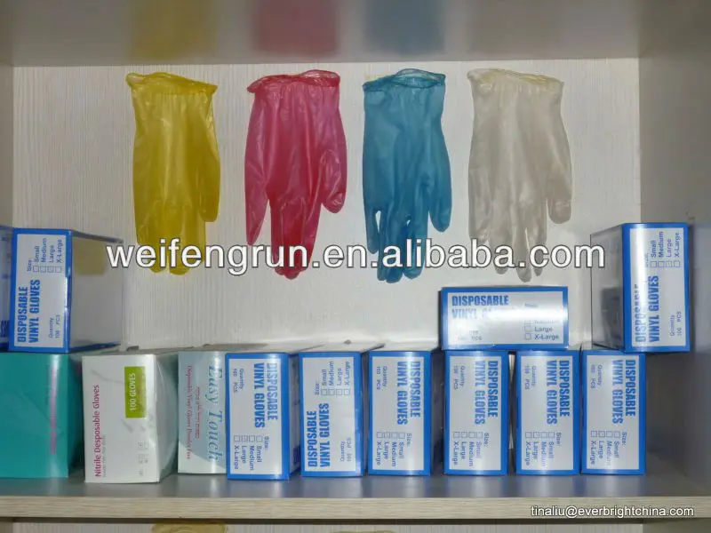 Одноразовые виниловые перчатки для осмотра
