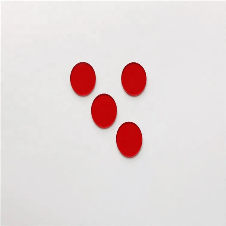 Factory custom RG610 optical glass red filter lens HB610