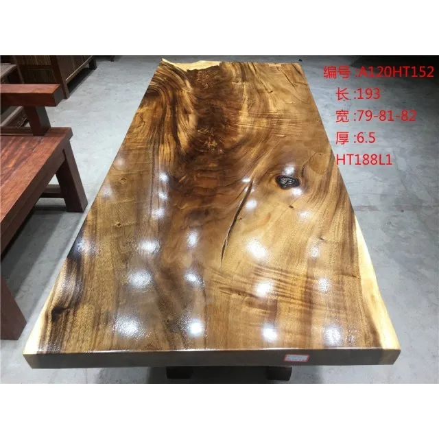 
Factory Price Long Whole Piece Tree Log Walnut Wood Slab Table Top For Dining Table Furniture 