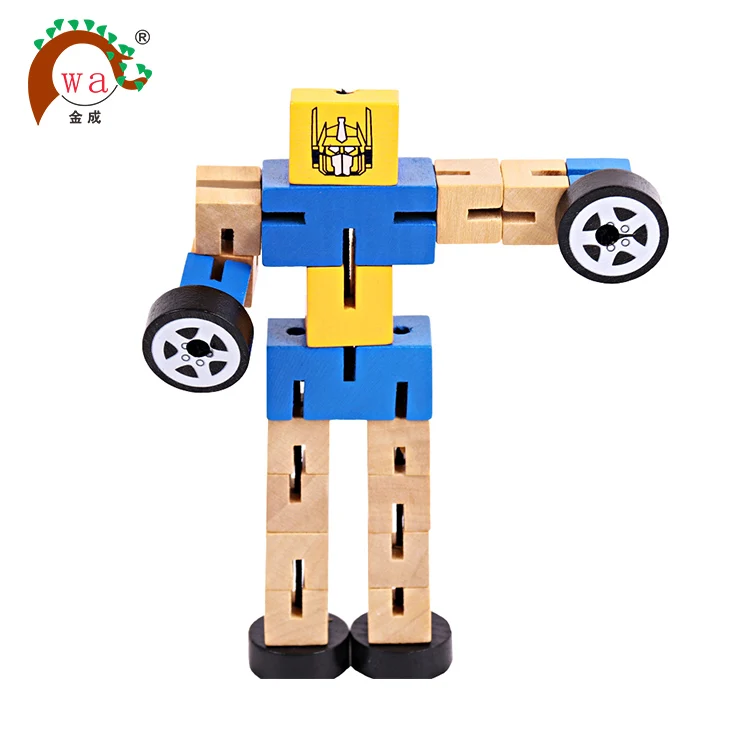 wood cube robot toys and more mobile multifunction phone shelves wood robot toy