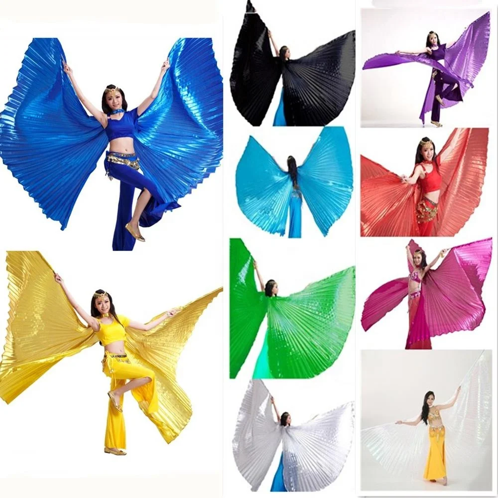 New Bestedance Opened or Closed Professional India Egypt Belly Dance Costumes Isis Wings 20 Colors