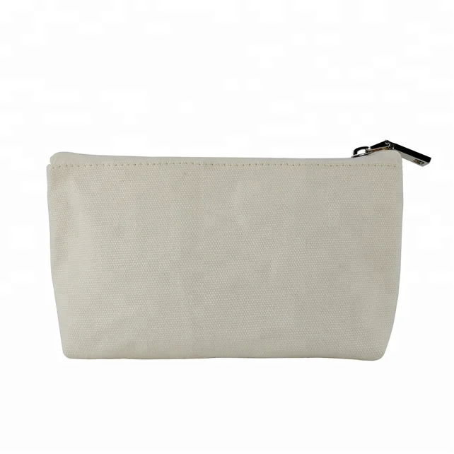 OEM and ODM cotton plain blank wholesale canvas cosmetic bag