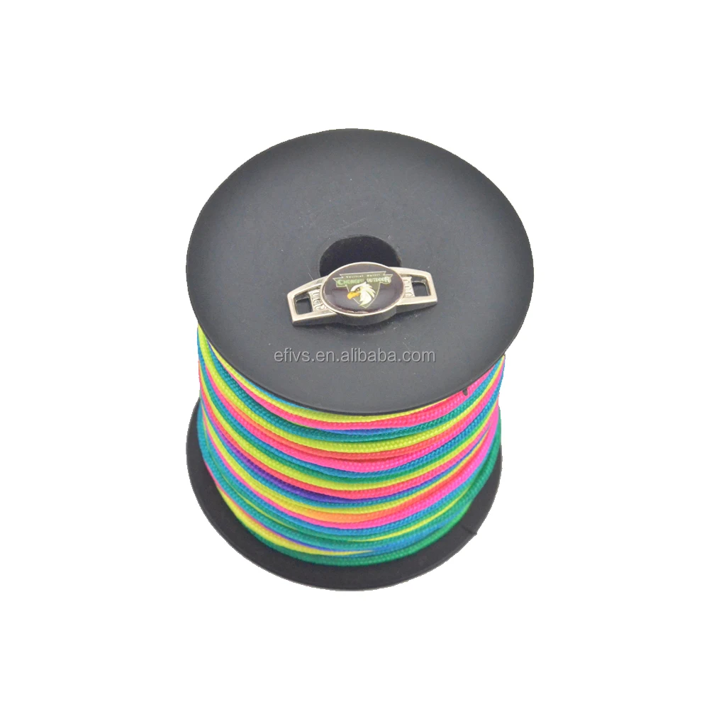 New colorful rainbow 2mm paracord spools parachute cord making paracord bracelet supplier