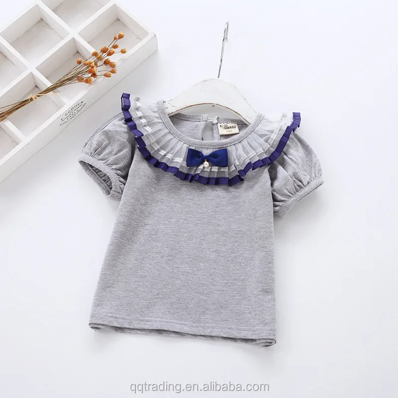 Kid t-shirt cheap cotton t-shirt sweet girl t-shirt summer short sleeve for girls 2017 new style fashion baby clothes