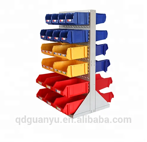 Warehouse Plastic Back Hang storage bins for louvered panel