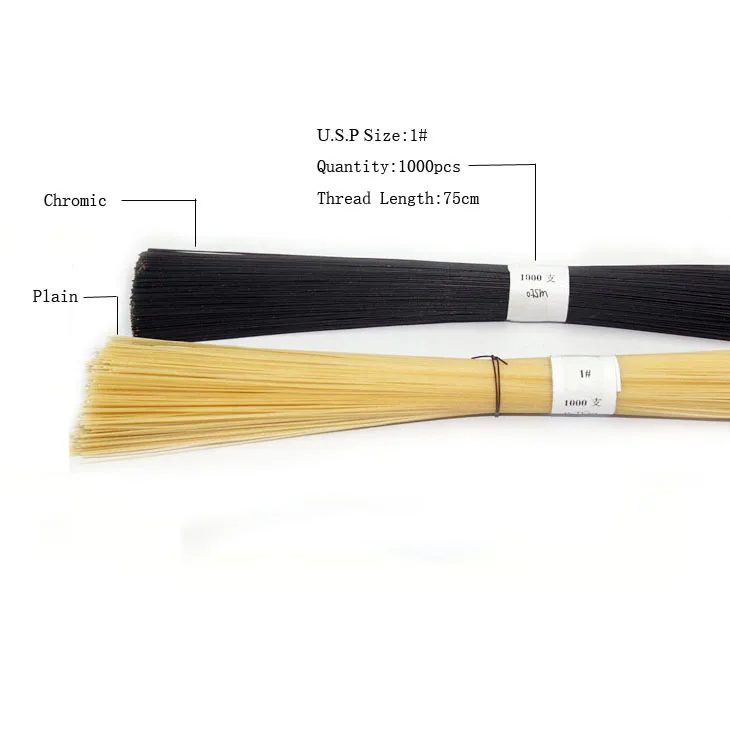 High Quality Absorbable  Plain Catgut Thread chromic catgut suture thread surgical suture thread price