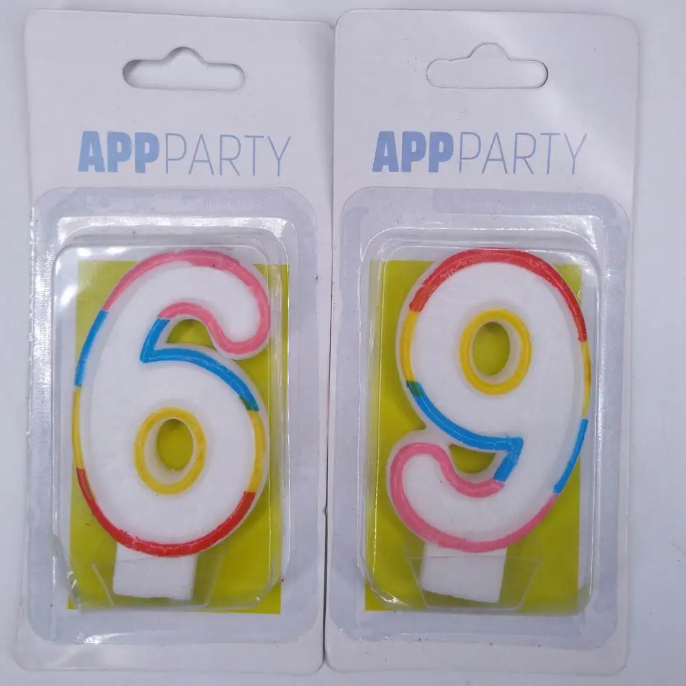 hot sale high quality custom number birthday candle