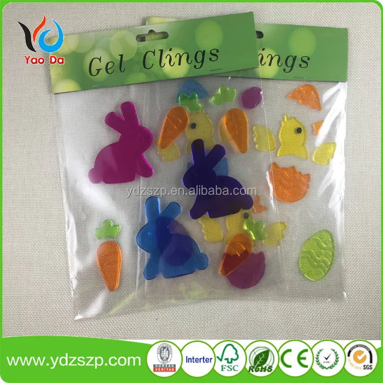 gel gems window gel art sticker glass sticker 3D silica gel sticker for windows Christmas