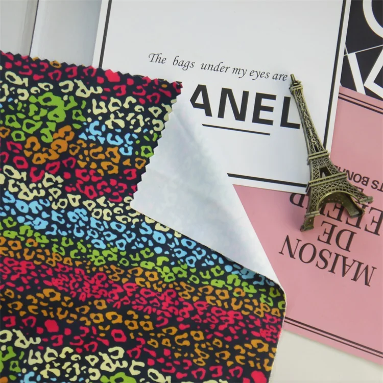 Polyester spandex custom print home textile clothing fabric