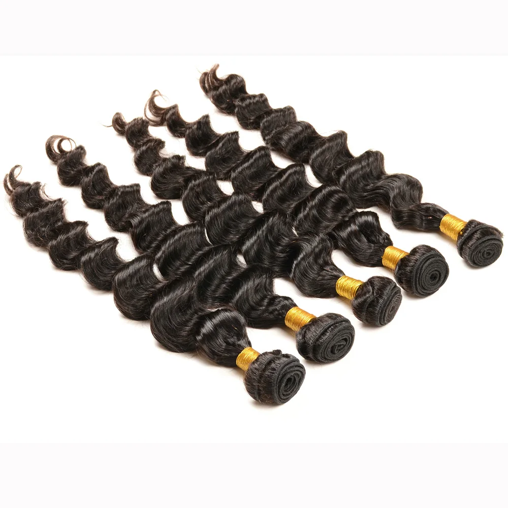 Adorable Ocean Water Wave Human Hair 7A Unprocessed hair bulk Tangle Free loose deep curly remy hair