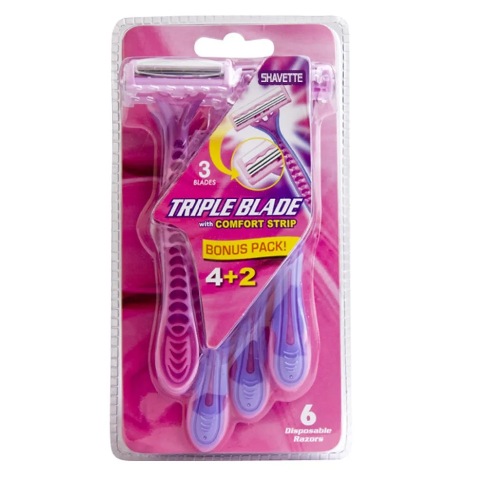 Поворотная головка Haward с тремя лезвиями для женщин, Женская бритва для тела, лица, подмышек, бикини