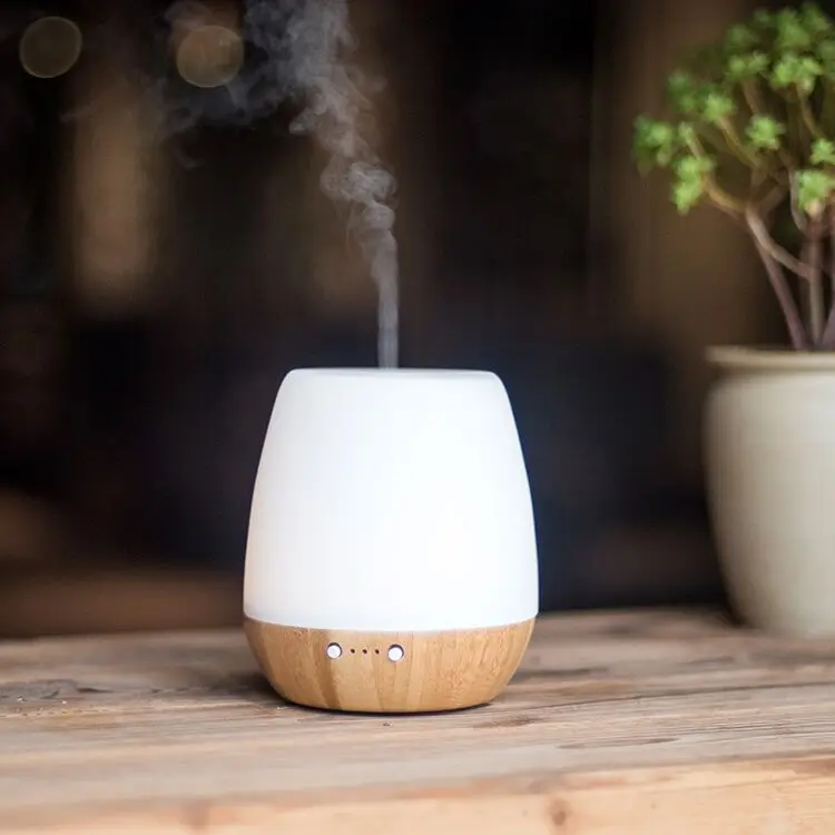 SOICARE 180ml Bamboo Glass Aromatherapy Ultrasonic Essential Oil Diffuser