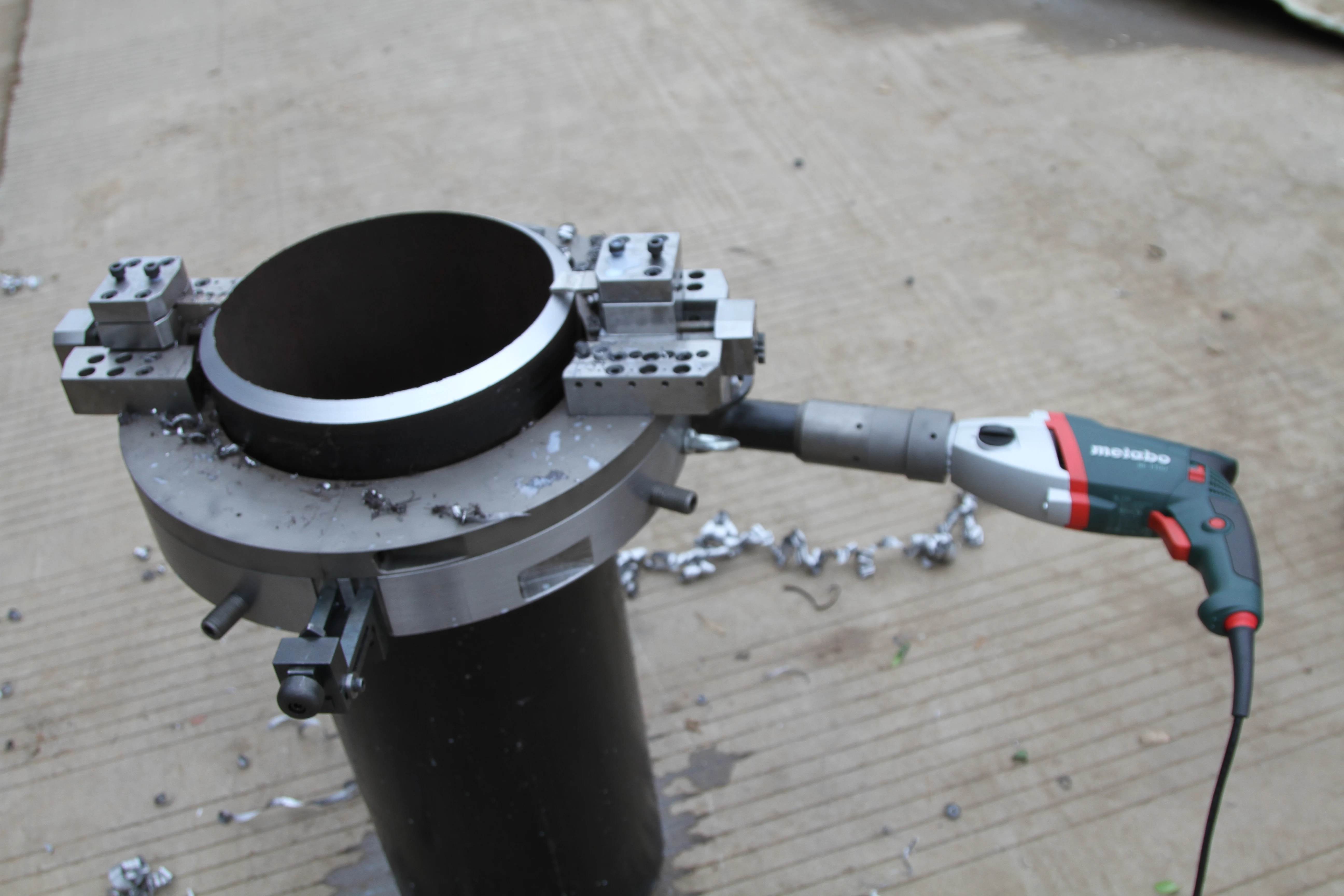 High quality External mounted type Electric pipe cutting and beveling machine ISD-80