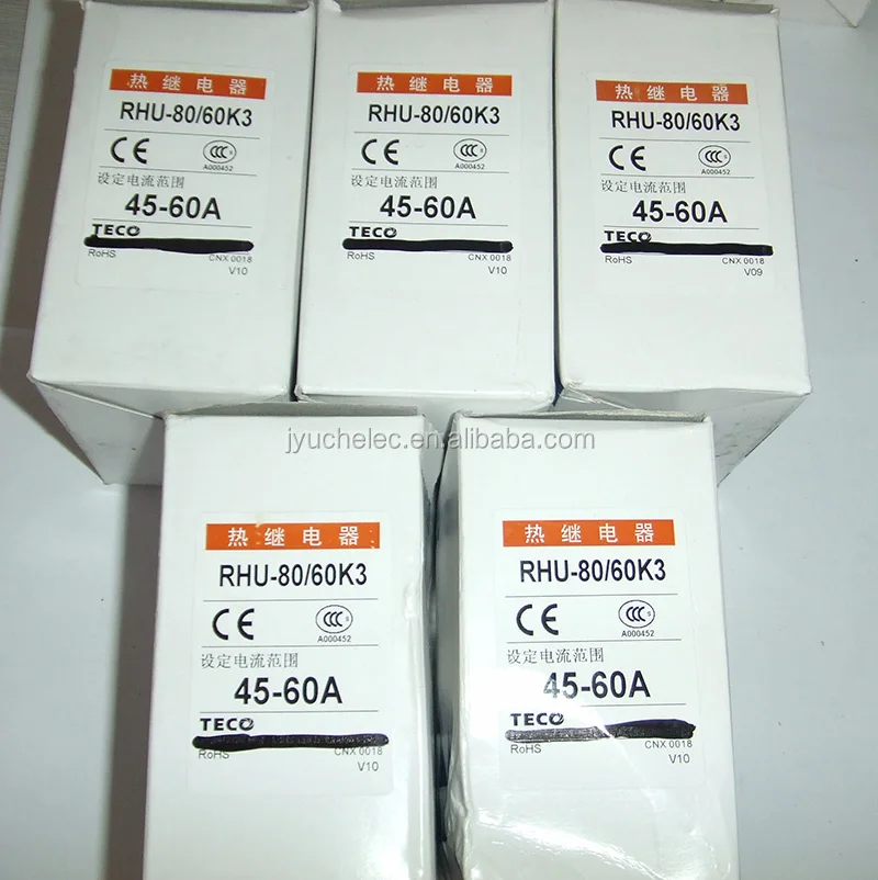 
Original genuine TECO thermal overload relay RHU-80/60K3 45-60 A 