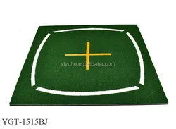 YGT 3D Golf Course Hitting Driving Range Mats Indoor Practice Golf Teaching Mat with Training lines