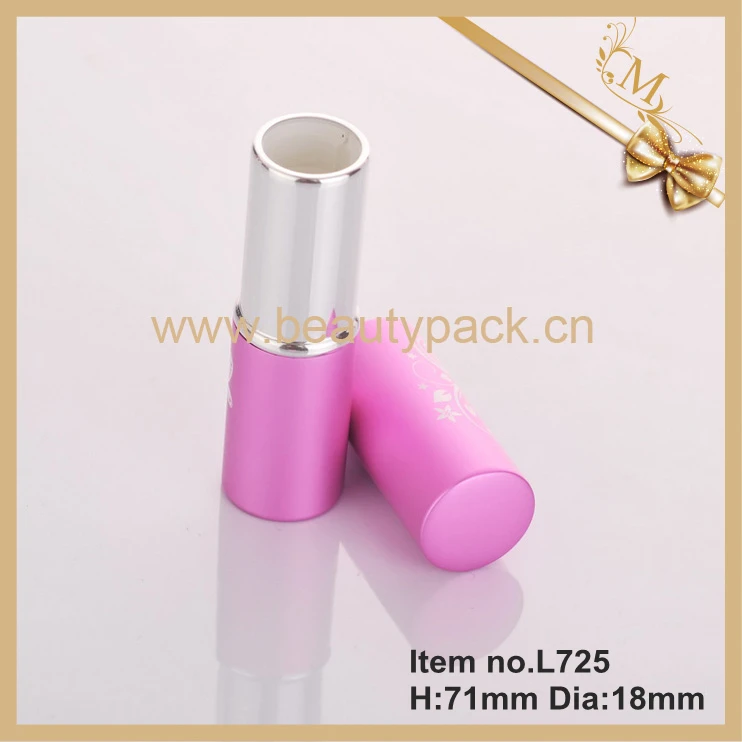Make Your Own Cosmetic Lipstick Tube Pink Aluminium Empty Round Lipstick Tube
