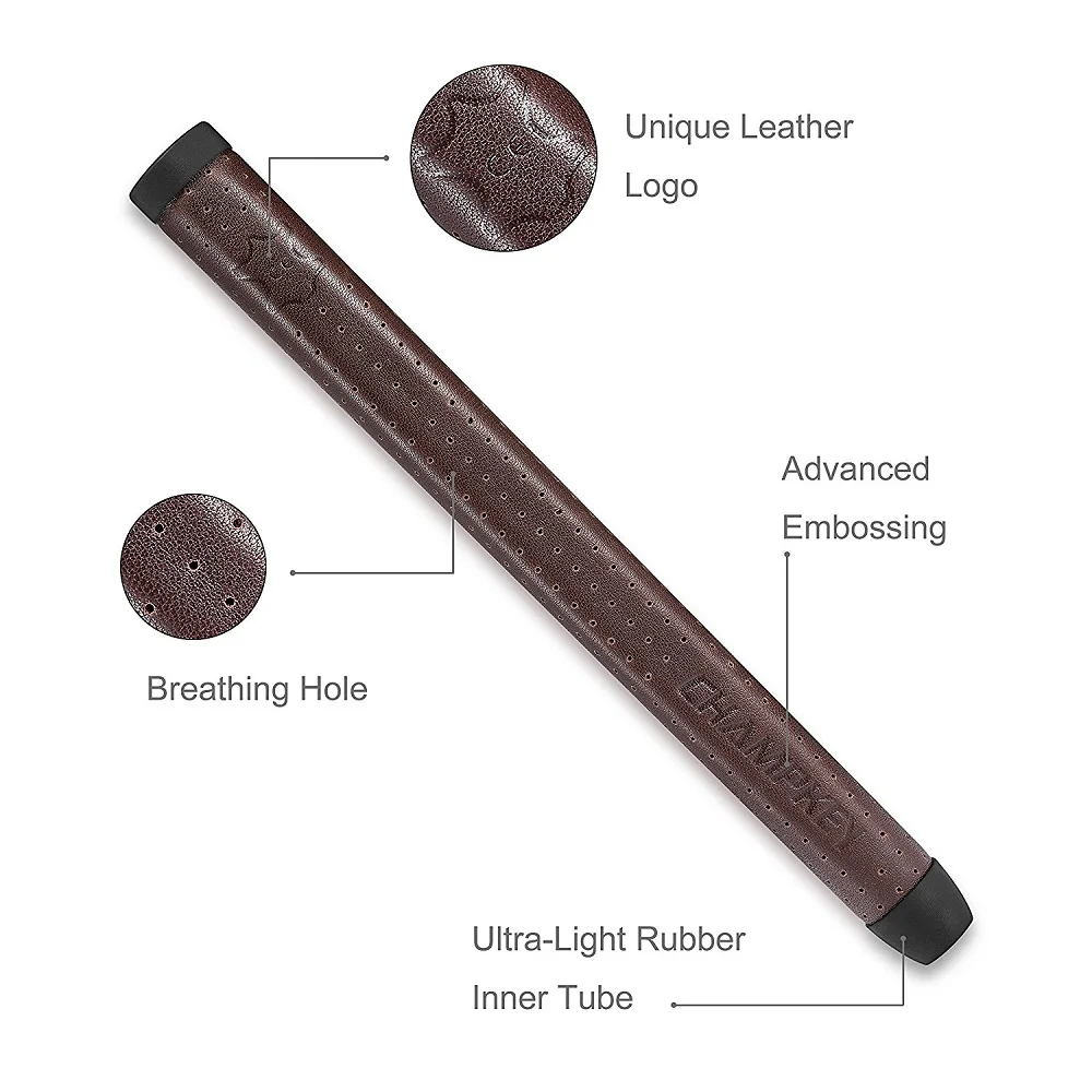 Новые захваты для клюшек для гольфа из натуральной кожи цвета шампань