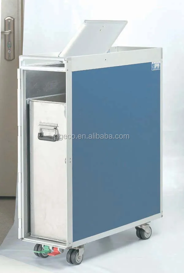 Aviation Inflight Waste Cart Waste Collection Cart Garbage Storage Trolley for Aircraft, Airline, Airplane, Aeroplane